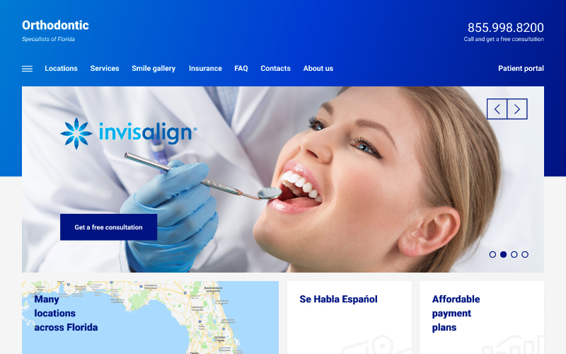 Website for Orthodontic Specialists of Florida